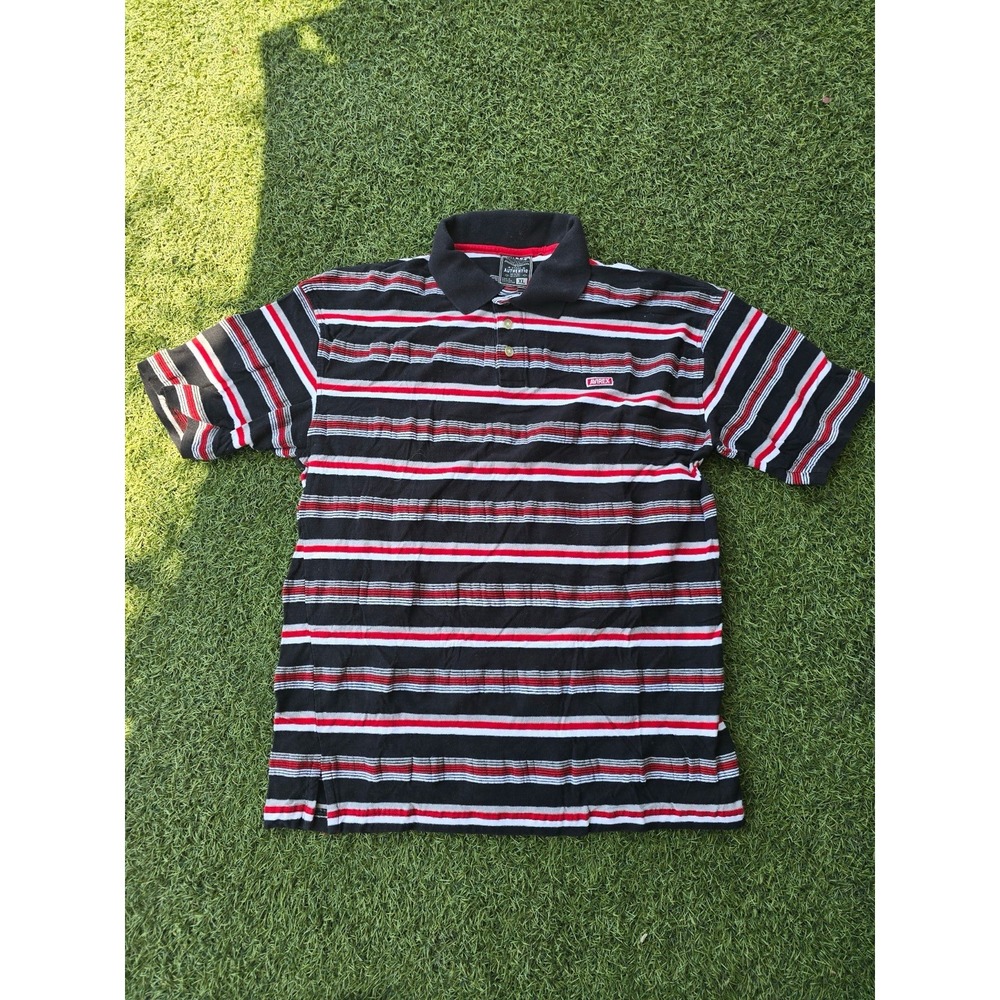 Avirex‎ Men's Polo Medium Red/White/Black/short sleeve